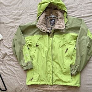 The North Face-Women’s Green and Tan Gore Tex Raincoat